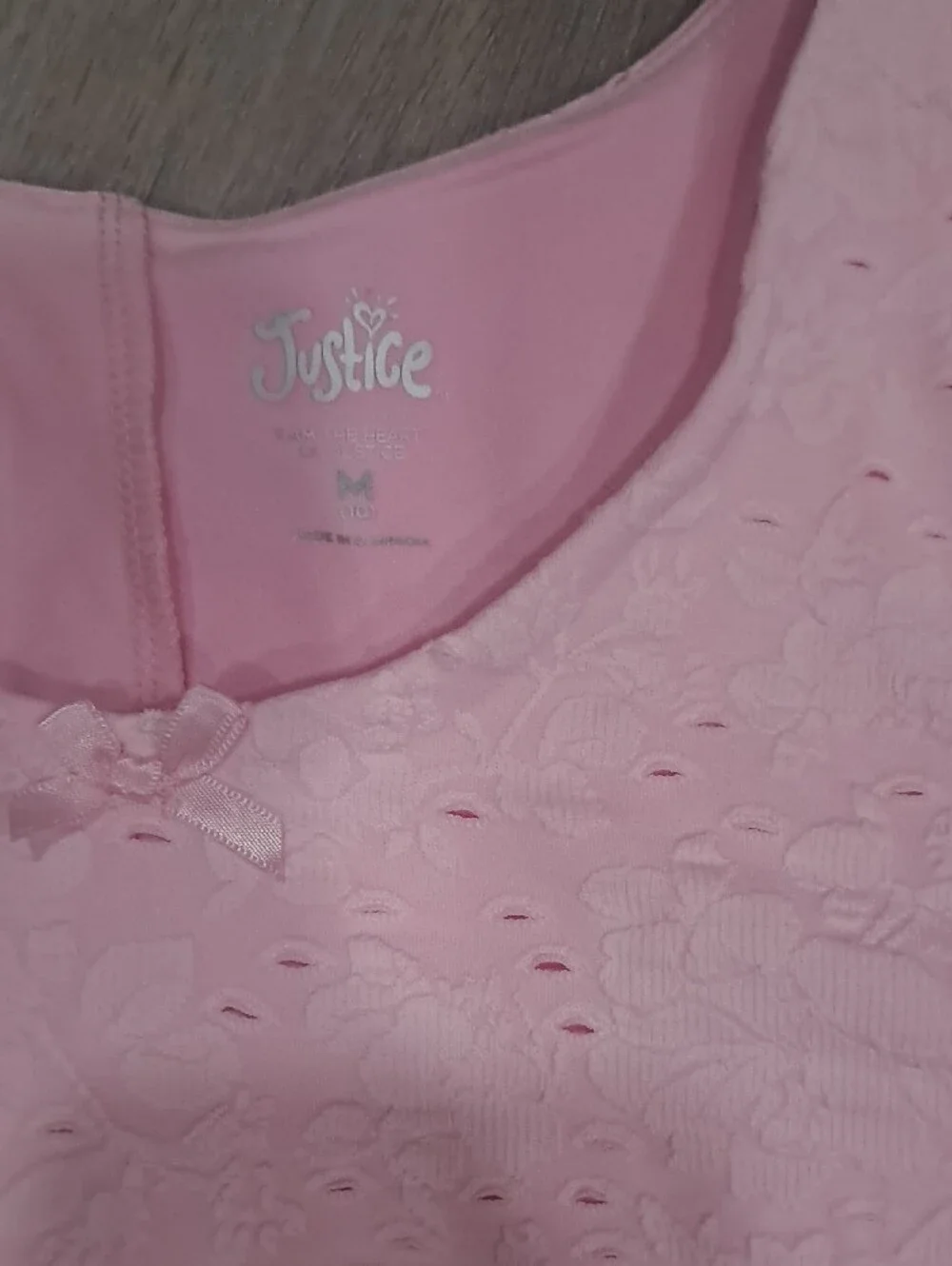 Justice Girls Eyelet Tunic Dresses - Pink & Light Blue